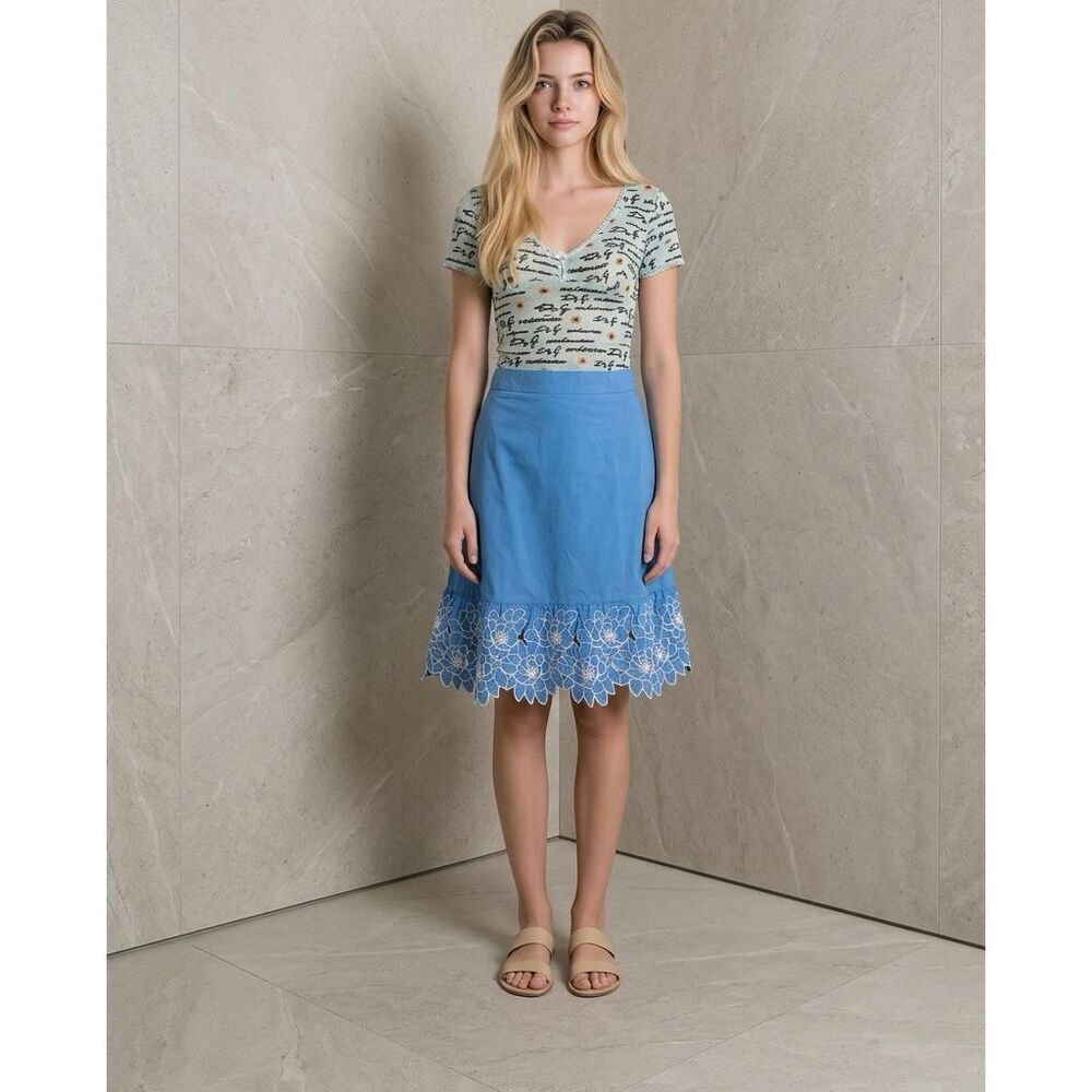 Moschino Love flower cotton skirt